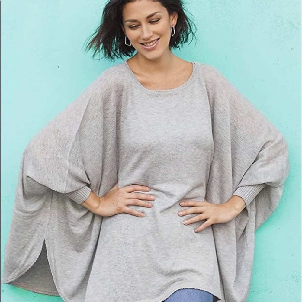 Novice Gray Knit Bohemian Drape Sweater - Picture 3 of 7